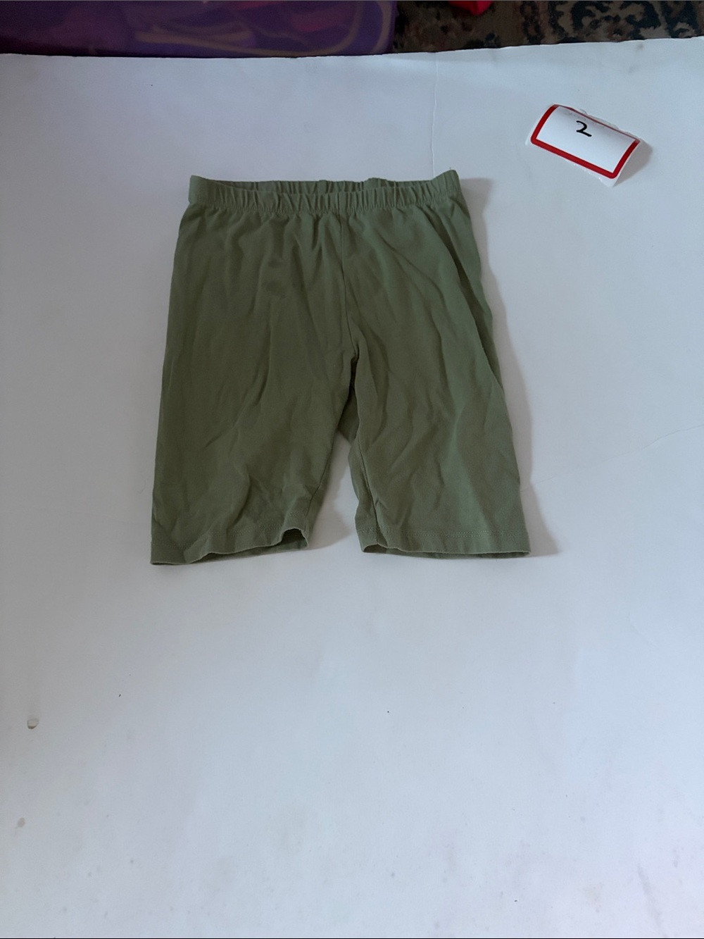 Place Olive Athletic Shorts with Elastic Waistband